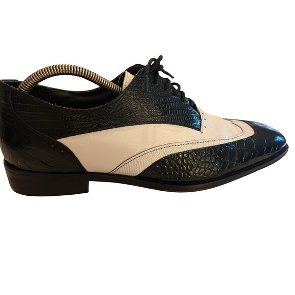 Stacy Adams Spectator Rockabilly Men's 10M Alligator Leather Lace-Up Dress Shoe - Picture 8 of 10